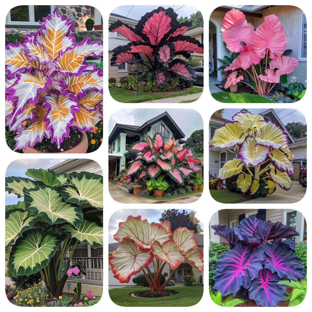 Giant Caladium Plant Seeds – The Color Wizard for Your Dream Garden | Pack of 500 Seeds