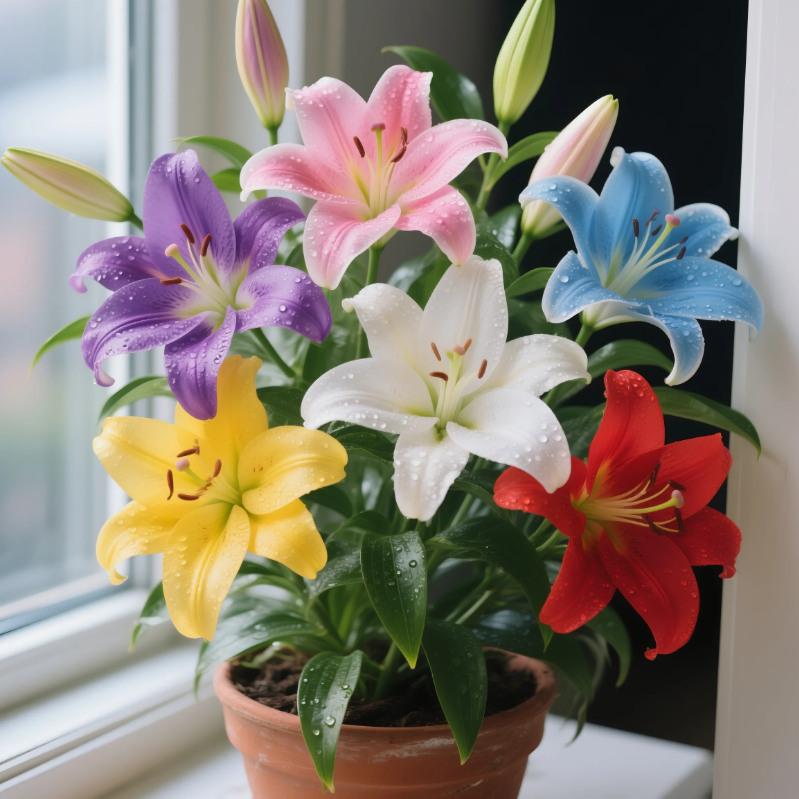 🌺 Premium Perfume Lily Bulbs – Colorful Flowers with a Fresh Sweet Aroma 💐 | Pack of 500