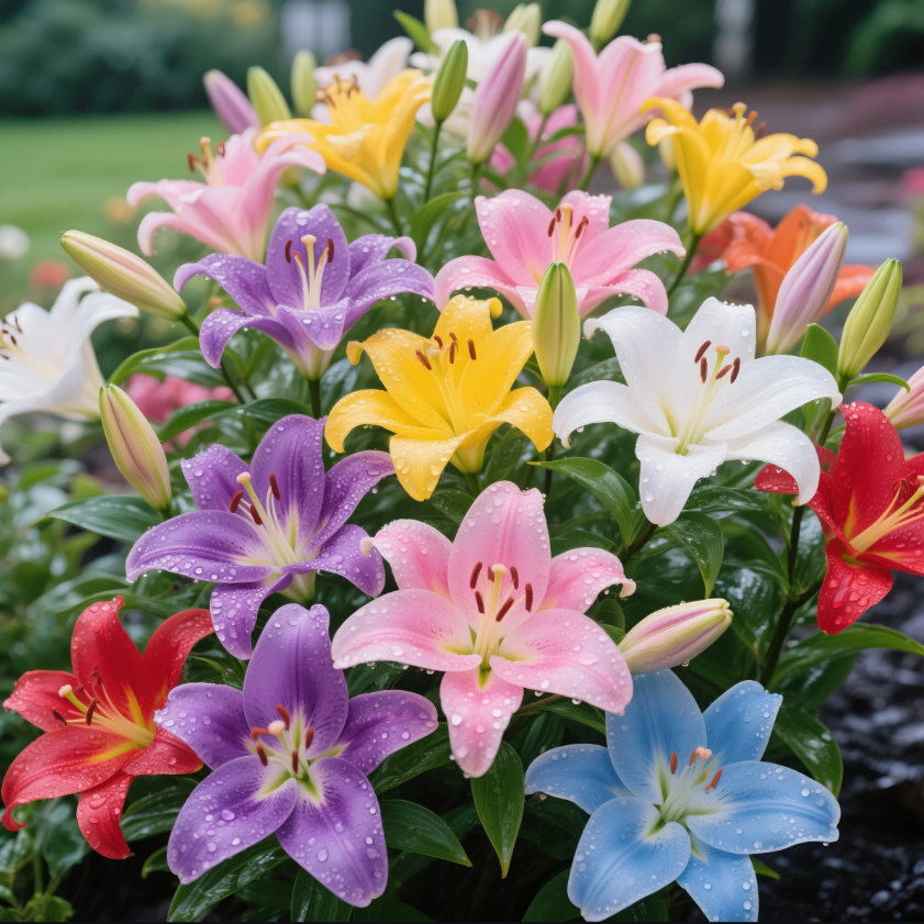 🌺 Premium Perfume Lily Bulbs – Colorful Flowers with a Fresh Sweet Aroma 💐 | Pack of 500