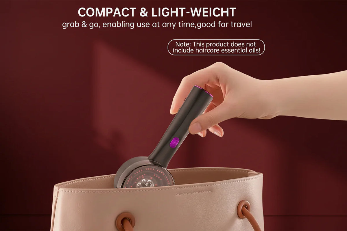 Red Light Therapy Scalp Massager with Oil dispenser