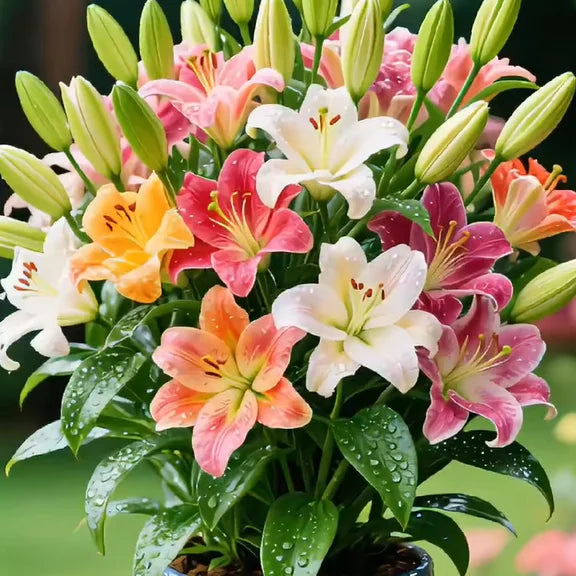 🌺 Premium Perfume Lily Bulbs – Colorful Flowers with a Fresh Sweet Aroma 💐 | Pack of 500
