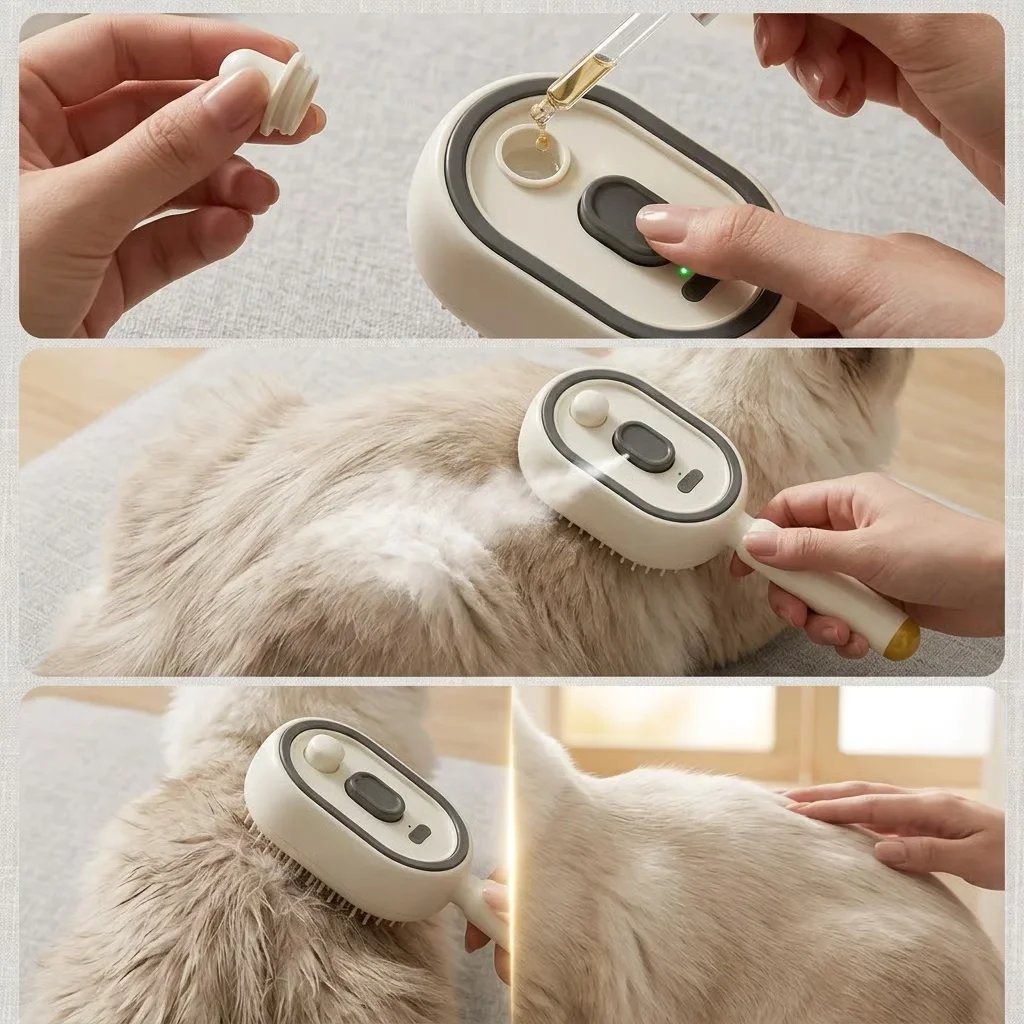 4-in-1 Electric Spray Hair Brush-Electric Spray Air Cushion Massage Comb