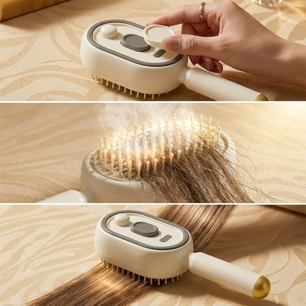 4-in-1 Electric Spray Hair Brush-Electric Spray Air Cushion Massage Comb