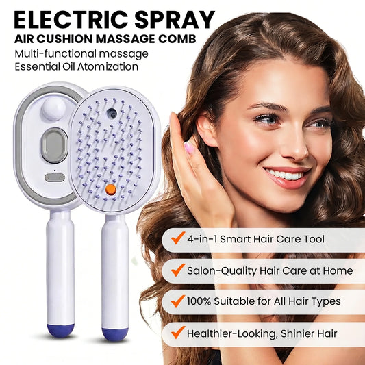 4-in-1 Electric Spray Hair Brush-Electric Spray Air Cushion Massage Comb