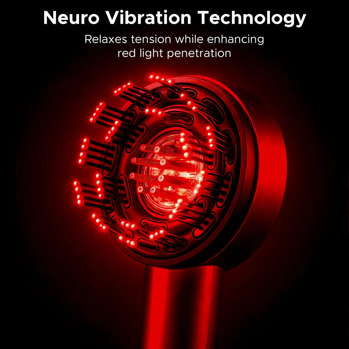 Red Light Therapy Scalp Massager with Oil dispenser