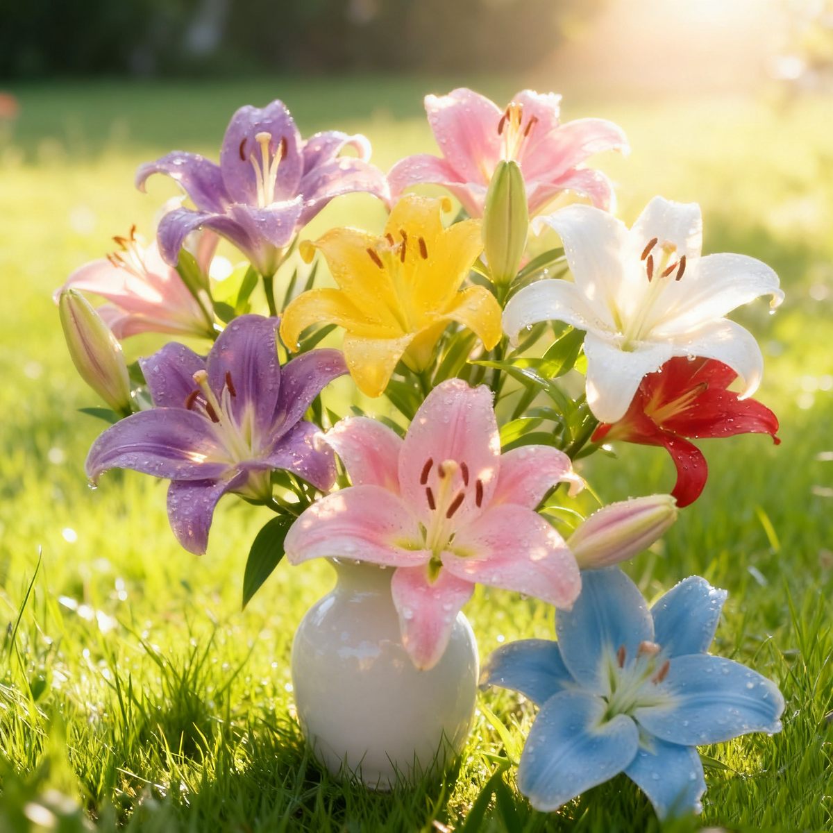 🌺 Premium Perfume Lily Bulbs – Colorful Flowers with a Fresh Sweet Aroma 💐 | Pack of 500