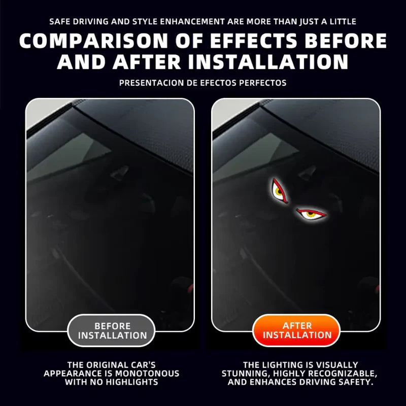 Devil Eye Solar-Powered Rear Window LED Warning Light - @ Rs.699