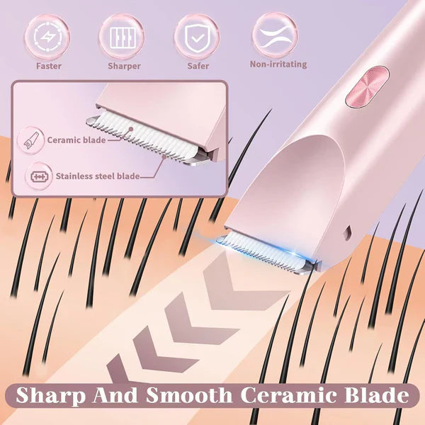 Veloura - Dual Head 2 in 1 Trimmer for Private Area and Body Hair